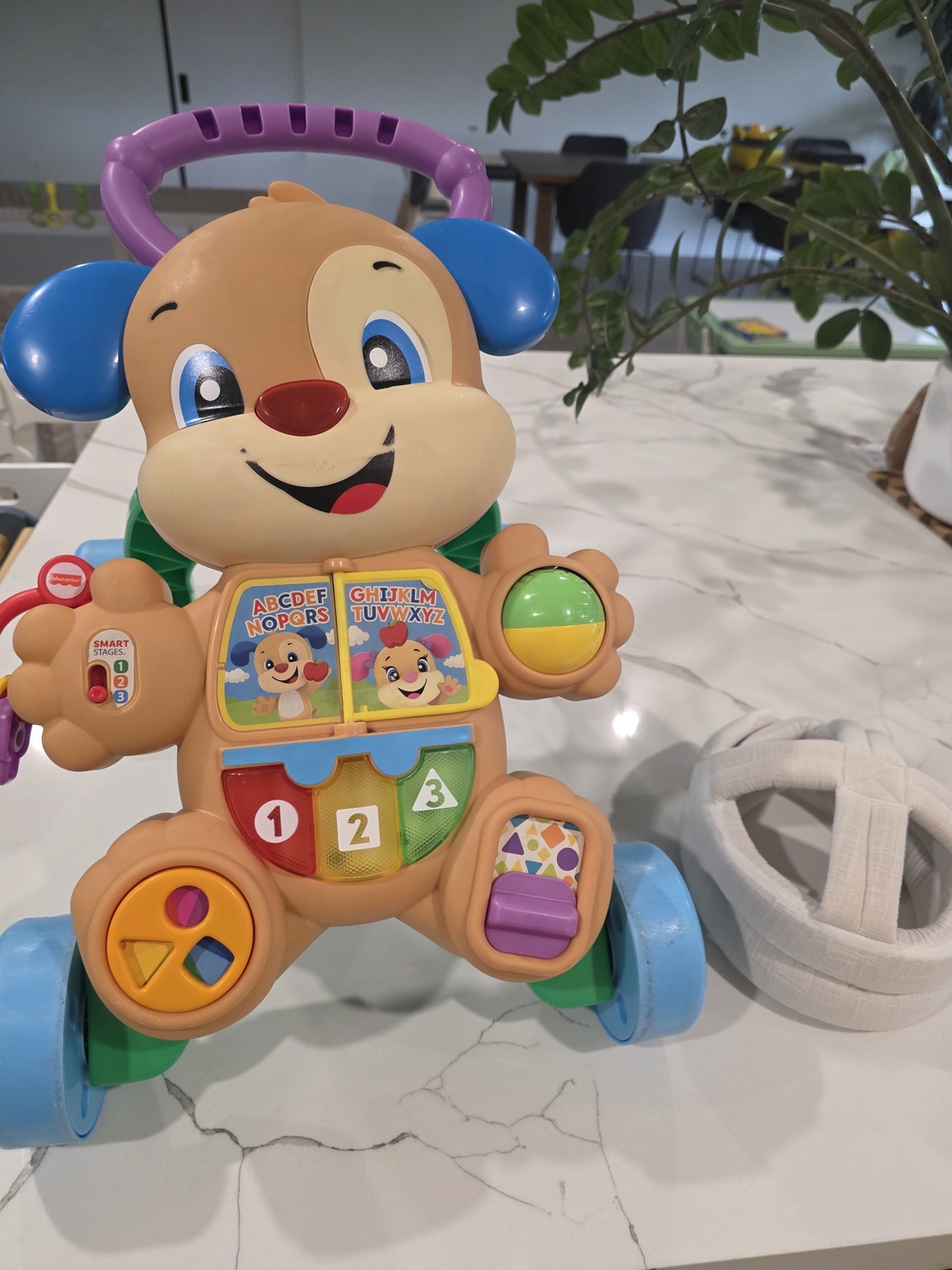 Fisher-Price Laugh & Learn Puppy Walker + Baby Safety Head Protector